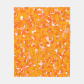 Couverture Polaire Art Abstrait Design Orange Foliage (Devant)