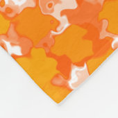 Couverture Polaire Art Abstrait Design Orange Foliage (Coin)