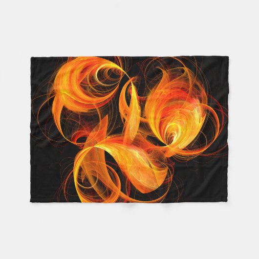 Couverture Polaire Art Abstrait Fireball (Devant (Horizontal))