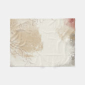 Couverture Polaire Art Abstrait Gold Red Grey (Devant (Horizontal))