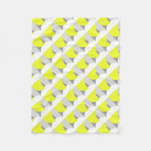 Couverture Polaire Art Abstrait gris jaune blanc (Devant)