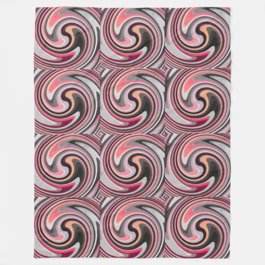 Couverture Polaire Art Abstrait moderne Swirl #4 (Devant)