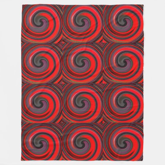 Couverture Polaire Art Abstrait moderne Swirl #5 (Devant)
