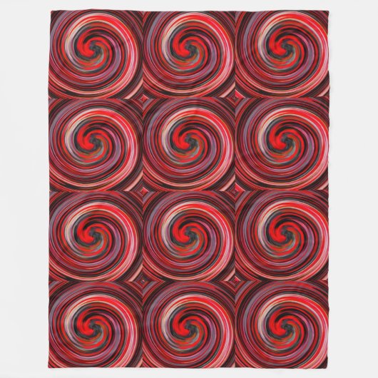 Couverture Polaire Art Abstrait moderne Swirl #6 (Devant)