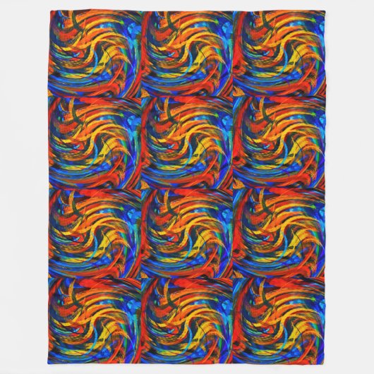 Couverture Polaire Art Abstrait moderne Swirl #9 (Devant)