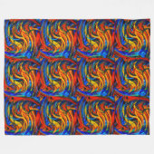 Couverture Polaire Art Abstrait moderne Swirl #9 (Devant (Horizontal))