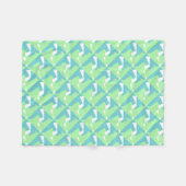 Couverture Polaire Art Abstrait Turquoise Bleu Vert (Devant (Horizontal))