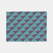 Couverture Polaire Art Abstrait Turquoise violet (Devant (Horizontal))