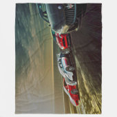 Couverture Polaire Art acrylique de courses d'automobiles de sports (Devant)