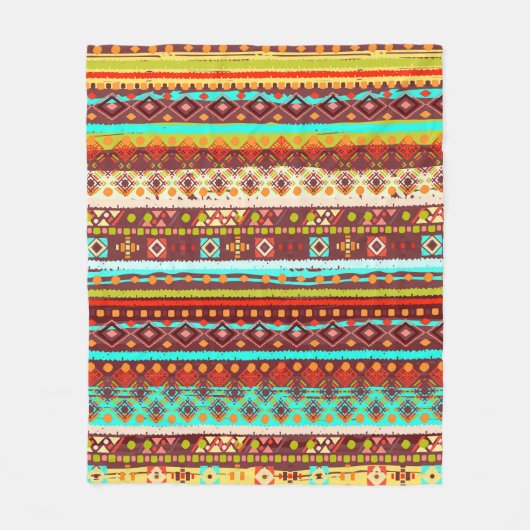 Couverture Polaire Art Boho Tribal : Textes Arrière - plans sans cout (Devant)