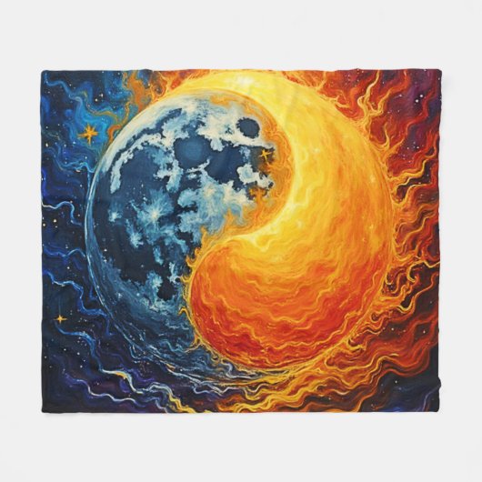 Couverture Polaire Art Celestial Yin Yang (Devant (Horizontal))