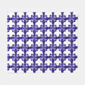 Couverture Polaire Art couleur, bleu (Devant (Horizontal))