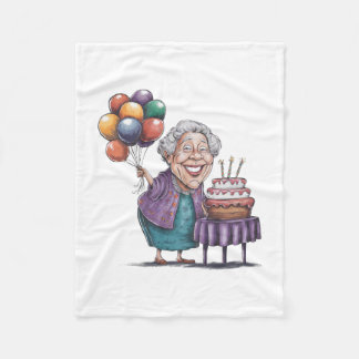 Couverture Polaire Art de ballon de fête d'anniversaire humoristique