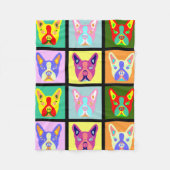 Couverture Polaire Art de bruit de Boston Terrier (Devant)