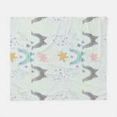 Couverture Polaire art de chat arc-en-ciel (Devant (Horizontal))