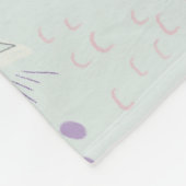 Couverture Polaire art de chat arc-en-ciel (Coin)