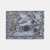 Couverture Polaire Art de chien de dessin de chien de great dane (Devant (Horizontal))