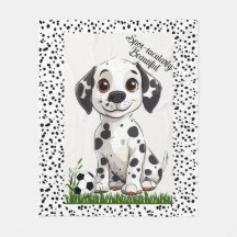 Art de football de chiot Dalmatien adorable