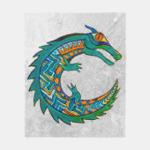 Couverture Polaire Art de l'alligator tribal (Devant)