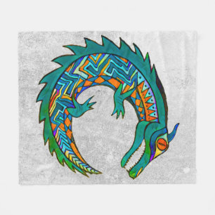 Couverture Polaire Art de l'alligator tribal