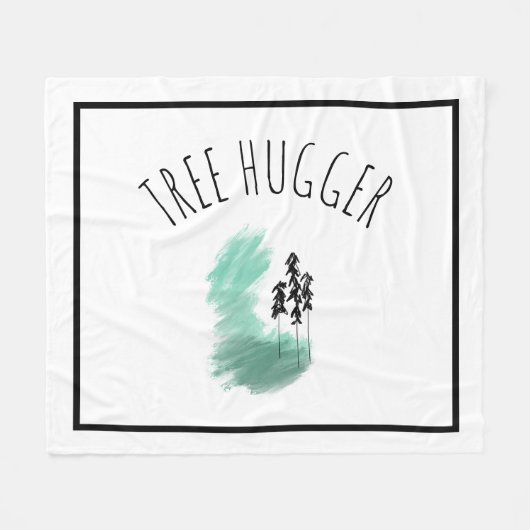 Couverture Polaire art de l'arbre vert scandinave simple moderne ment (Devant (Horizontal))
