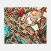 Couverture Polaire Art de mosaïque coloré (Devant (Horizontal))