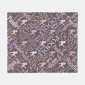 Couverture Polaire Art de mot de caniche (Devant (Horizontal))