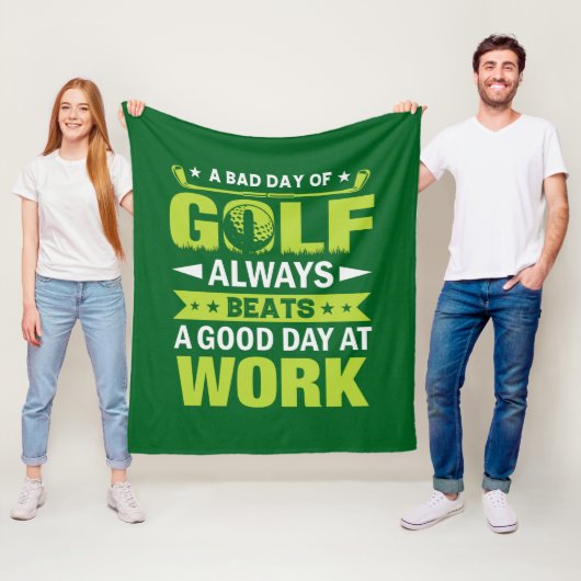Couverture Polaire Art de mots pour amateurs de golf amusants (En situation)