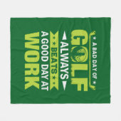 Couverture Polaire Art de mots pour amateurs de golf amusants (Devant (Horizontal))