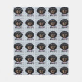 Couverture Polaire Art de Noël Dachshund (Devant)