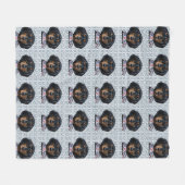 Couverture Polaire Art de Noël Dachshund (Devant (Horizontal))