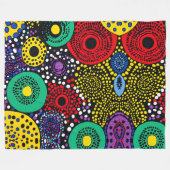 Couverture Polaire Art de points abstrait 1 (Devant (Horizontal))