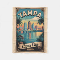 Art de poster de voyage rétro de Tampa Floride vin