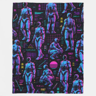 Couverture Polaire Art de robot humanoïde futuriste | Android de scie