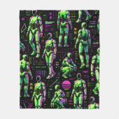 Couverture Polaire Art de robot humanoïde futuriste | Android de scie (Devant)