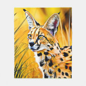 Couverture Polaire Art de Serval Africain (Devant)