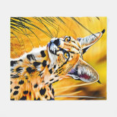 Couverture Polaire Art de Serval Africain (Devant (Horizontal))