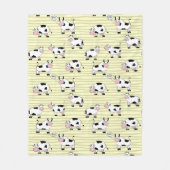 Couverture Polaire Art de vache moo drôle (Devant)