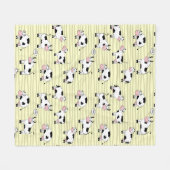 Couverture Polaire Art de vache moo drôle (Devant (Horizontal))