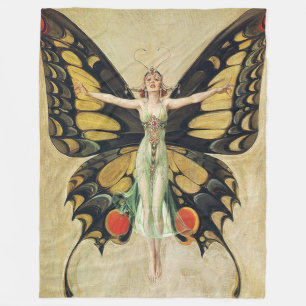 Couverture Polaire Art Déco 1922 Papillon Vintage La flottille