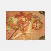 Couverture Polaire Art Déco, Alphonse Mucha, Art Vintage (Devant (Horizontal))