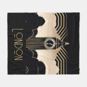 Couverture Polaire Art déco Big Ben (Devant (Horizontal))