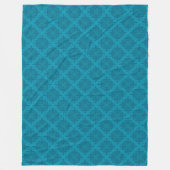 Couverture Polaire Art déco bleu géométrique (Devant)