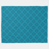 Couverture Polaire Art déco bleu géométrique (Devant (Horizontal))