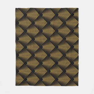 Couverture Polaire Art Déco : Carrés d'or, Papier peint de coin.