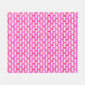 Couverture Polaire Art Déco industriel chic - rose, fuchsia, orchidée (Devant (Horizontal))