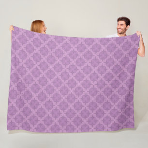 Couverture Polaire Art déco lilas fumé géométrique