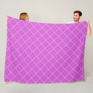 Couverture Polaire Art déco lilas vif géométrique