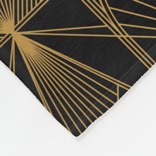 Couverture Polaire Art Deco Pattern. Seamless black and gold backgrou (Coin)