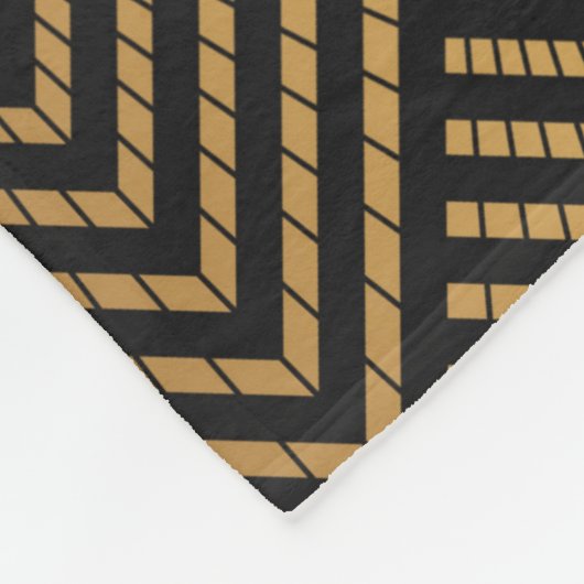 Couverture Polaire Art Deco Pattern. Seamless black and gold backgrou (Coin)